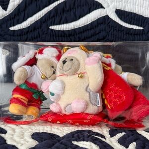 Starbucks Chinese New Year Festive Bear Plush Set/keychain/purse charm